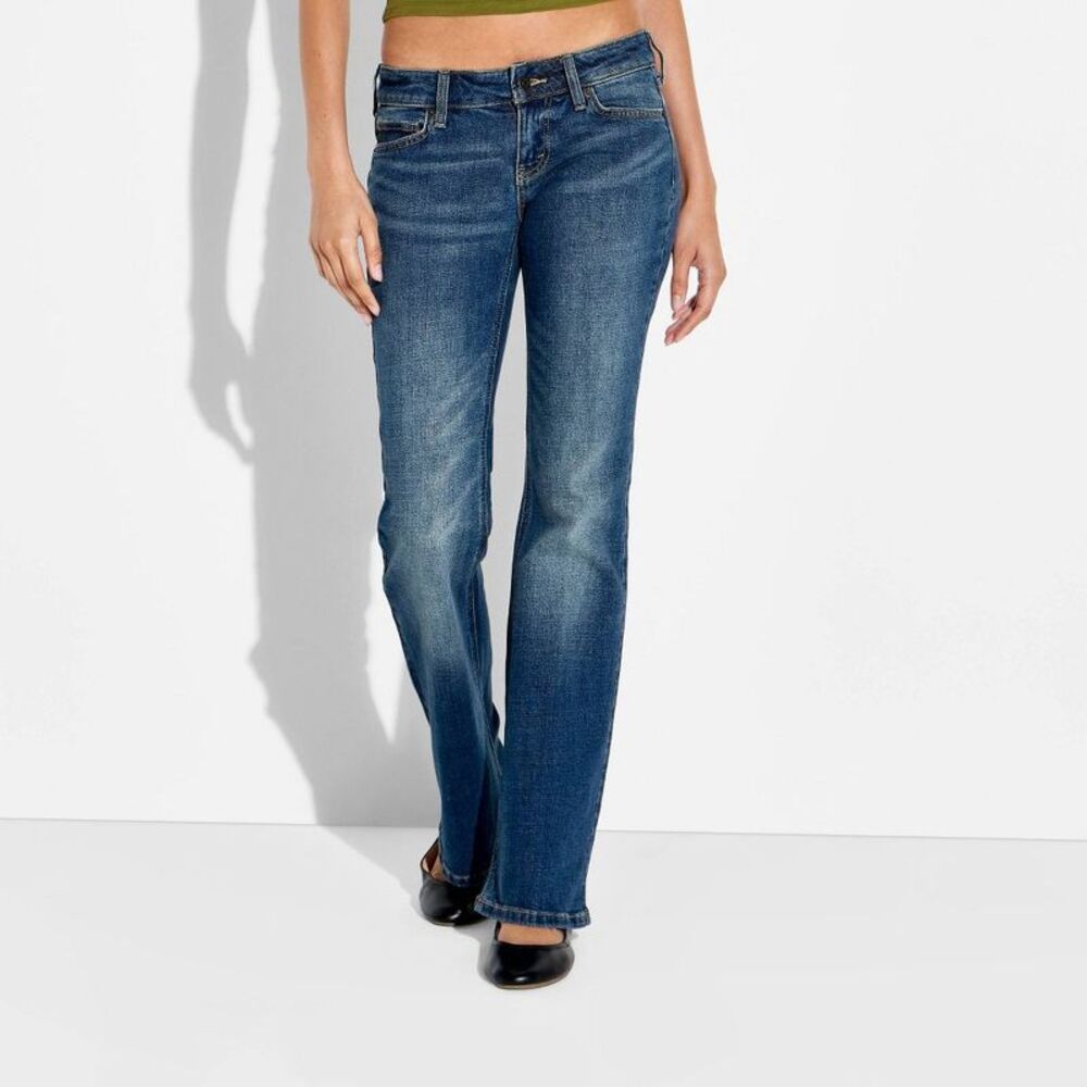 Women's Low-Rise Baby Boot Jeans - Wild Fable Blue 12